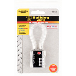 Bulldog Single Pack TSA Lock with Steel Cable